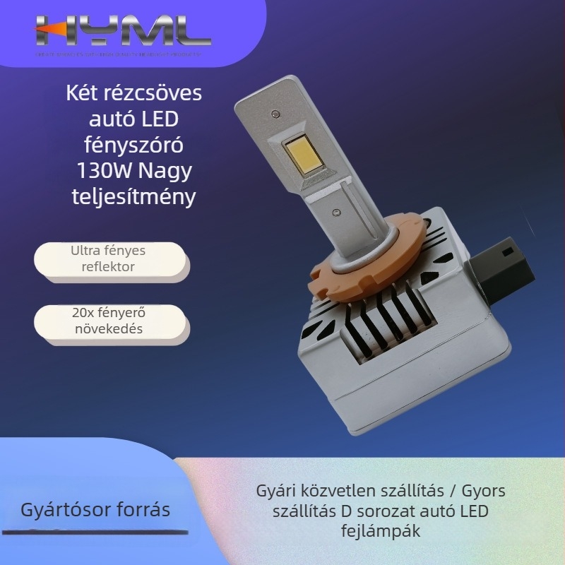 LED autó fényszóró – alumínium ház, 65W, 12V, IP68