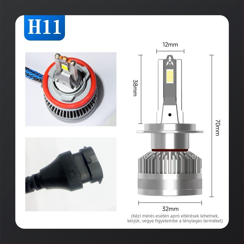 LED autó fényszóró 85W, 8000LM, 9-36V, beépített meghajtó, kompatibil H1/H4/H7/H11/9005/9012