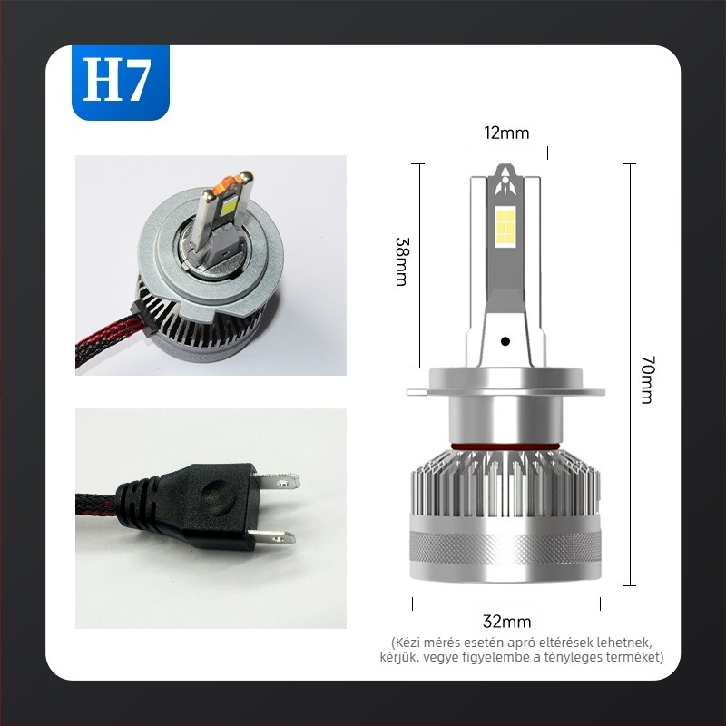 LED autó fényszóró 85W, 8000LM, 9-36V, beépített meghajtó, kompatibil H1/H4/H7/H11/9005/9012