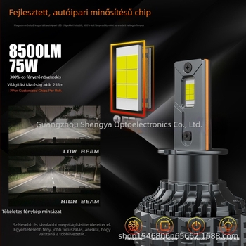 Autó LED fényszóró, 60W, 9-36V, 6500 lm, IP68, modell V20