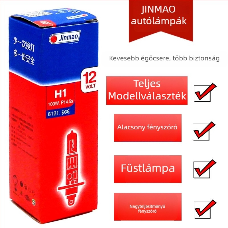 H1 autóhalogén fényszóróizzó, kvarcüveg, 12/24V, 55/100W, 3200K