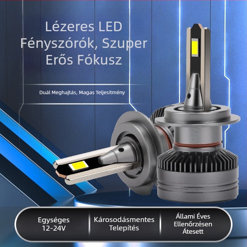 Autó LED fényszóró, 60W, 24V, IP68, 19800 lm, kompatibil H1/H3/H4/H7/H11/9005/9006/9012
