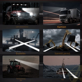 100W LED távirányítós jármű mennyezeti lámpa, 12/24V, modell JL-2009B, LED fényforrás, élettartam >30 000 óra