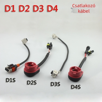 Autóhoz HID ballast összekötő vonal, xenon lámpa adapter D1S/D2S/D3S/D4S, 12V, Baolong