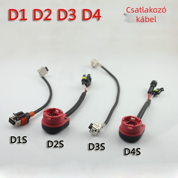 Autóhoz HID ballast összekötő vonal, xenon lámpa adapter D1S/D2S/D3S/D4S, 12V, Baolong