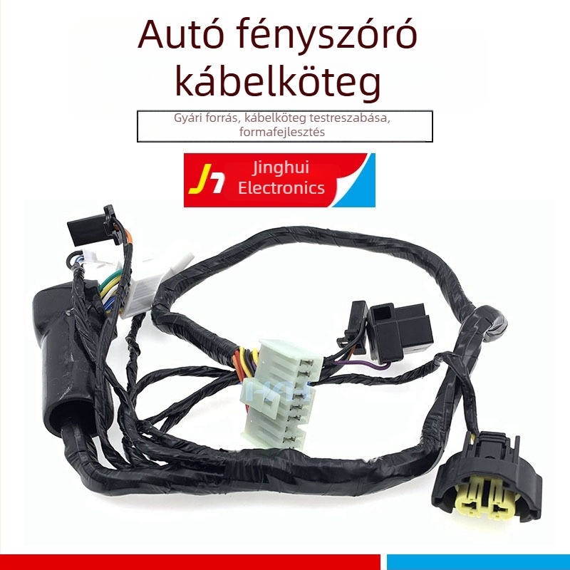Autófényszóró kábelező készlet LED Xenon lámpával és autóhang-szenzor kábelekkel – kíméletlen tápellátó készlet