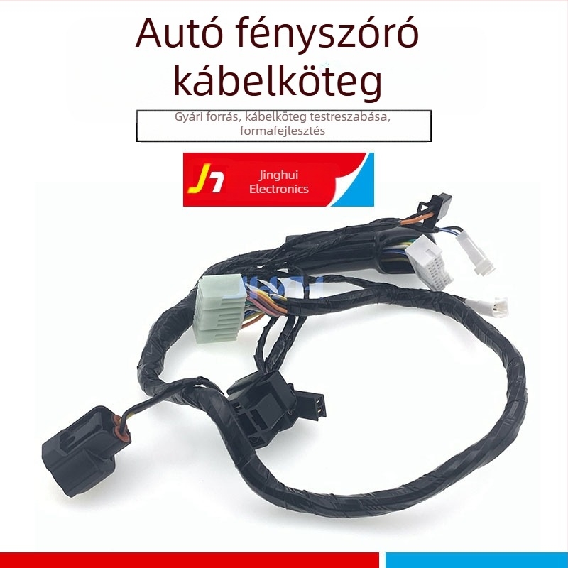Autófényszóró kábelező készlet LED Xenon lámpával és autóhang-szenzor kábelekkel – kíméletlen tápellátó készlet