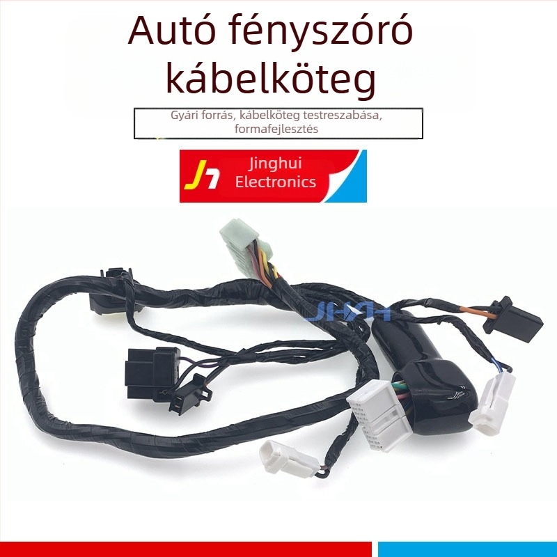 Autófényszóró kábelező készlet LED Xenon lámpával és autóhang-szenzor kábelekkel – kíméletlen tápellátó készlet
