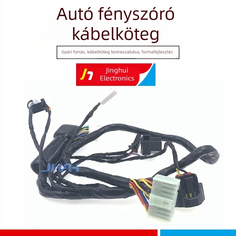 Autófényszóró kábelező készlet LED Xenon lámpával és autóhang-szenzor kábelekkel – kíméletlen tápellátó készlet