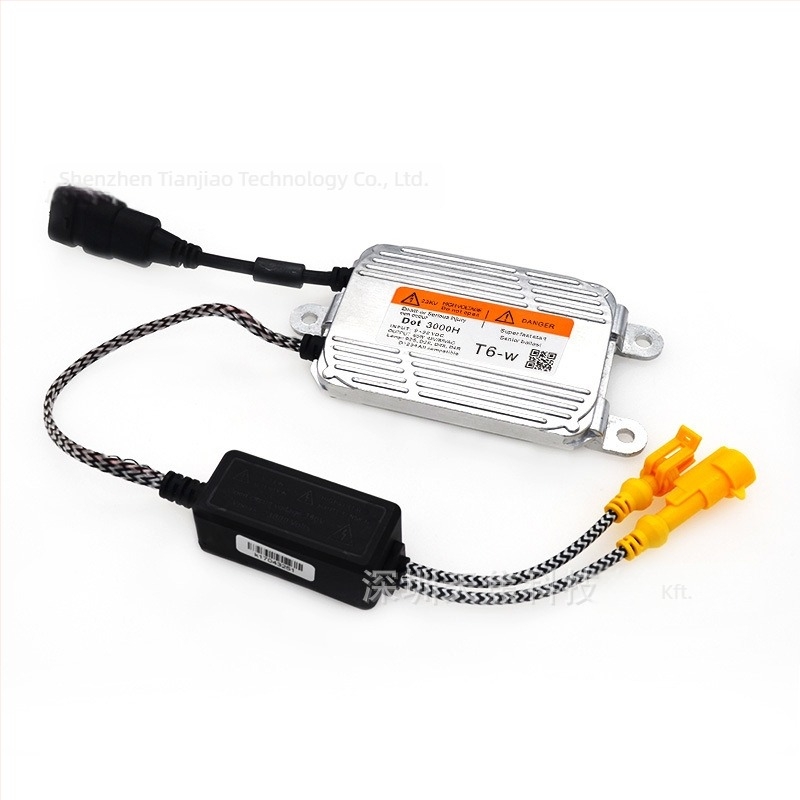 T6W 65W HID ballaszt, bemenet 12V/24V, 9-32V tartomány, IP67, 3900 lm
