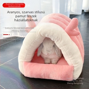 Meleg pamutfészek nyulak és kisállatok számára – őszi-téli