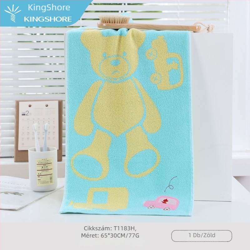 Arc törölköző gyerekeknek és hölgyeknek – 100% pamut, 32s fonal, tömeg 50–80 g, Márka: King Shore