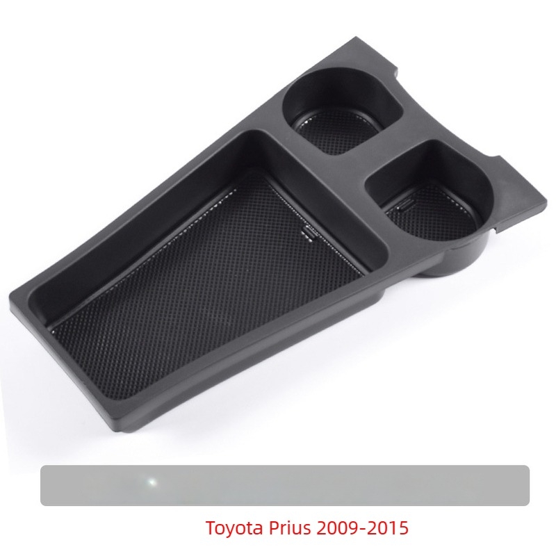 Toyota Prius 2009-2015 könyöklő tárolórekesz pohártartóval – műanyag, 391 g, testreszabható