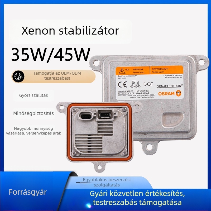 Gyorsindítású xenon ballast autófényszórókhoz, 35W/45W, vízálló első lámpa
