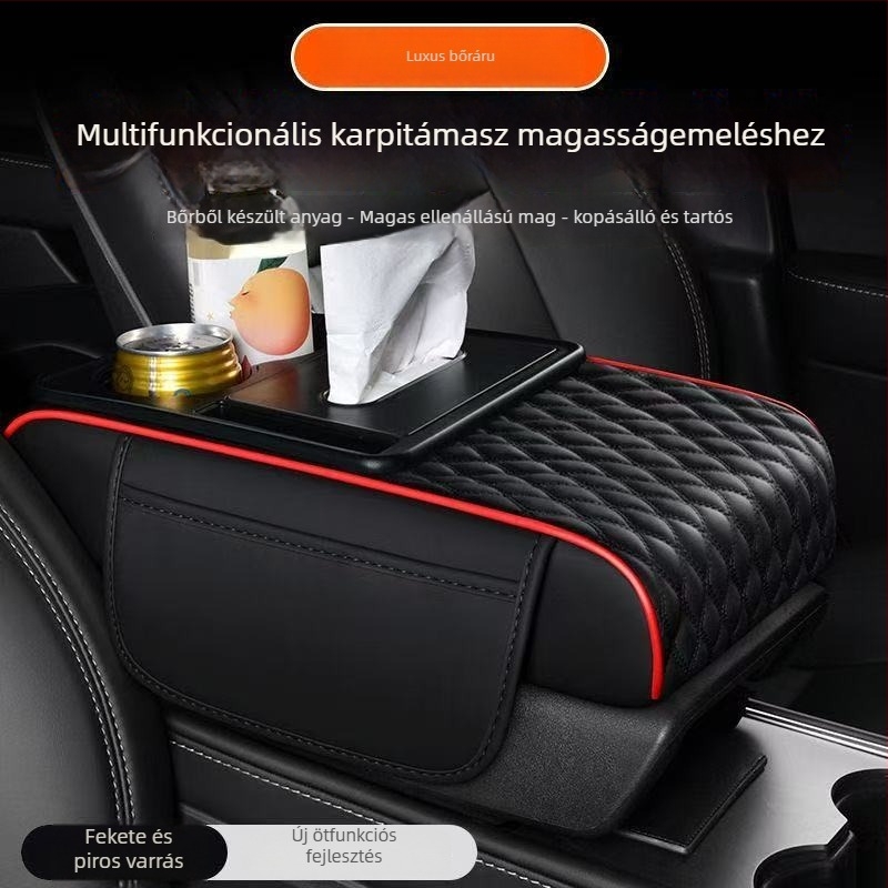 Bd888 bőr autó kartámasz párna, univerzális modell, tömeg 570 g