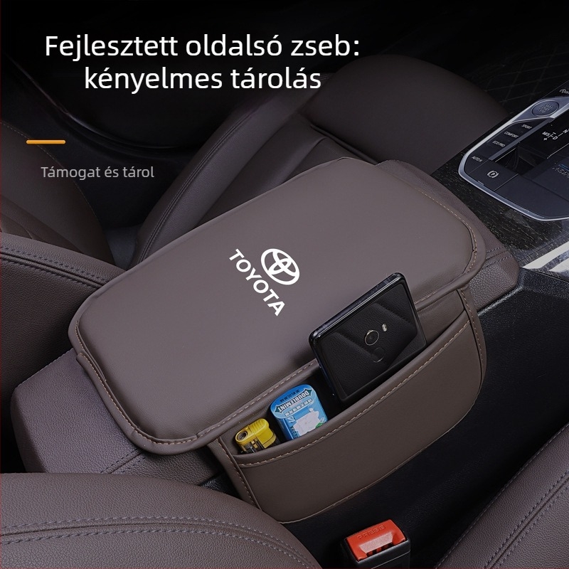 Bőr autó kartámasz alátét, univerzálisan illeszkedik, testre szabható, márka Four Seasons Bright