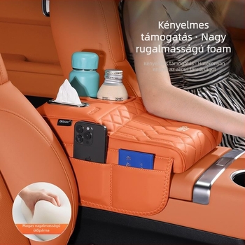 Karfa-emelő párna papírtartóval és tárolórekesszel, kompatibilis Audi Q5L, A4L, A6L, A5L, Q3, Q2, Q7