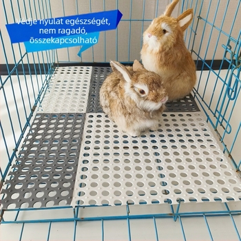 Nyúl ketrecpad, harapás elleni, szivárgásmentes, műanyagból, összekapcsolható