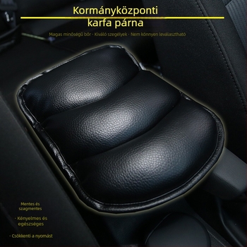 Autó központi kartámasz fedél bőrrel, memóriahabos párnával, univerzális illeszkedés, 150 g súly, testreszabás elérhető