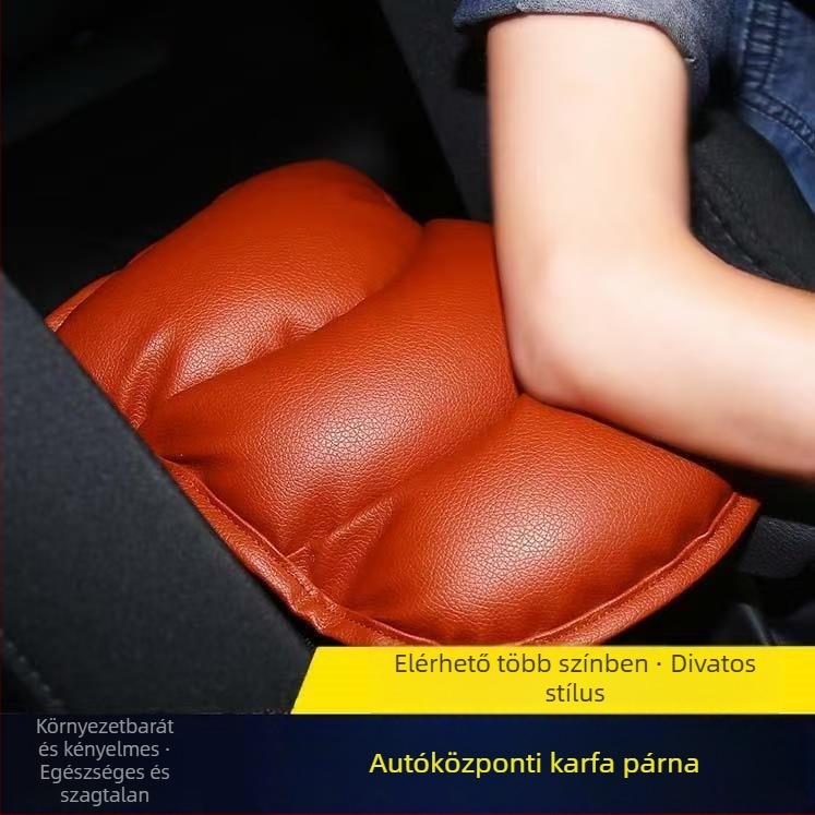 Autó központi kartámasz fedél bőrrel, memóriahabos párnával, univerzális illeszkedés, 150 g súly, testreszabás elérhető
