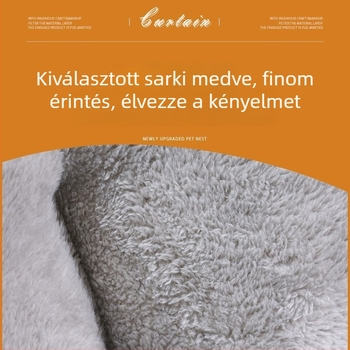 Téli meleg kutya- és macskapihenő, kanapé-stílusú odú, puha egész éves használatra, magas falakkal a szél ellen