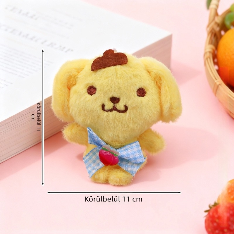 Xia wei crafts plüss kutya kulcstartó – kristályosan puha plüss, PP pamut töltés, testreszabható minták, 14+ éveseknek