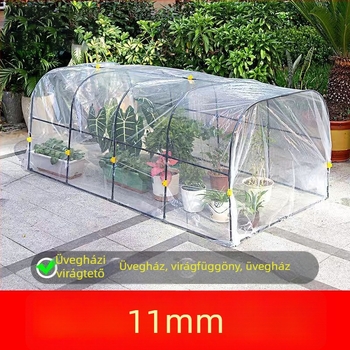 Fűtött izolált üvegház otthoni használatra — műanyag váz, csőváz műanyag bevonattal, növények melegítésére