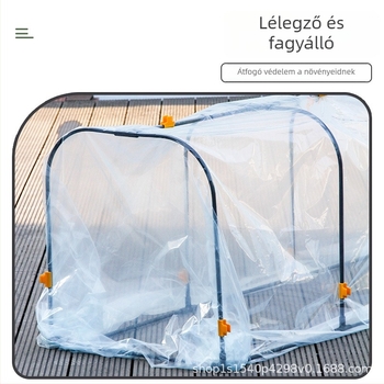 Fűtött izolált üvegház otthoni használatra — műanyag váz, csőváz műanyag bevonattal, növények melegítésére