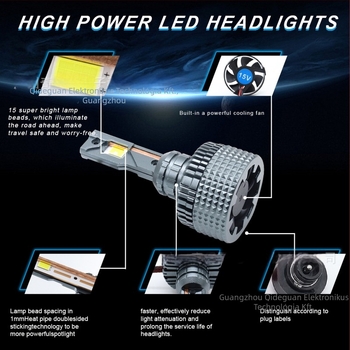LED autó fényszóró D sorozat inline, LED fényforrás, 55W, 12V, 11000 lm