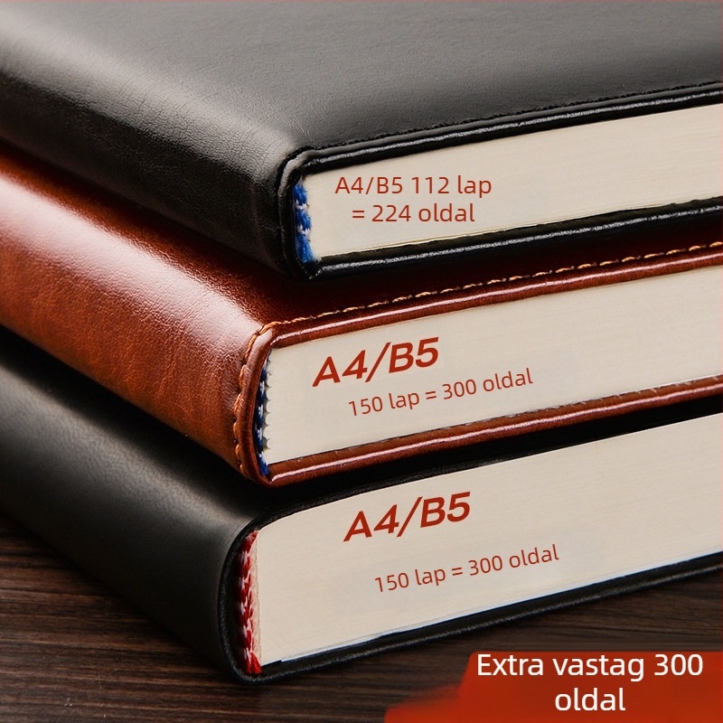 A4-es notesz, rendkívül vastag, magas minőségű üzleti notesz munka és megbeszélésekhez, 2026 magas esztétikai érték