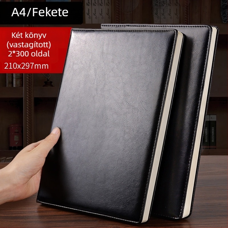 A4-es notesz, rendkívül vastag, magas minőségű üzleti notesz munka és megbeszélésekhez, 2026 magas esztétikai érték