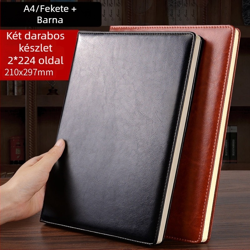 A4-es notesz, rendkívül vastag, magas minőségű üzleti notesz munka és megbeszélésekhez, 2026 magas esztétikai érték