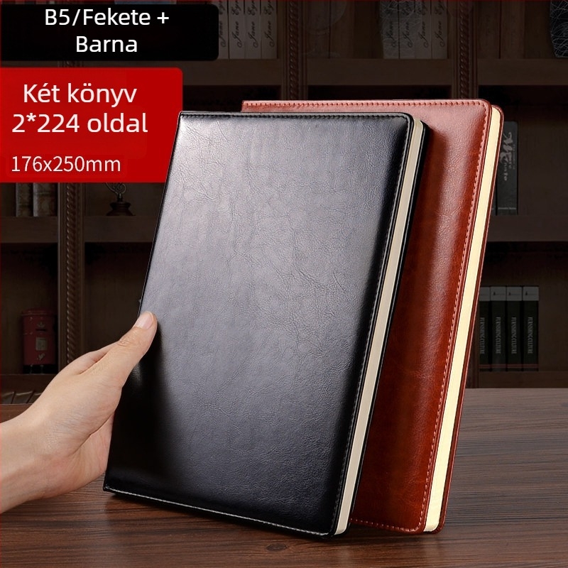 A4-es notesz, rendkívül vastag, magas minőségű üzleti notesz munka és megbeszélésekhez, 2026 magas esztétikai érték