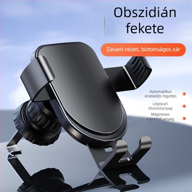 Autóba illő mobiltartó a szellőzőnyílásba, ABS/alumínium ötvözet, rezgésálló, divatos dizájn, testreszabás támogatott