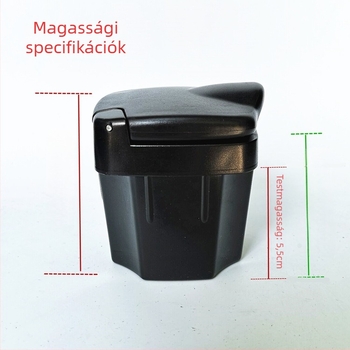 Anzen négyzet alakú autó hamutál, műanyag, kettős használatú, testreszabható
