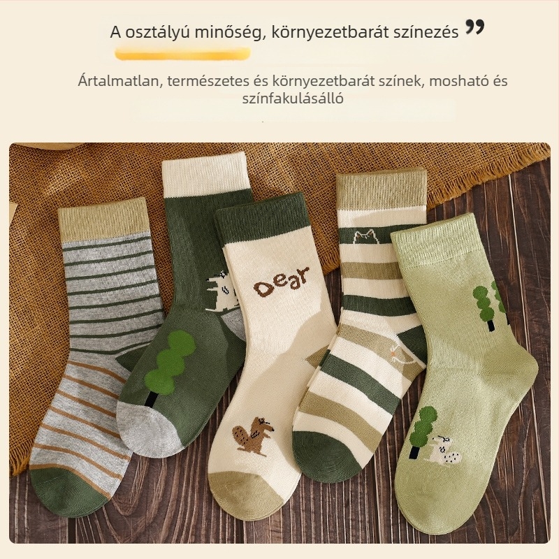 Középmagas gyerekzokni poliészter; légáteresztő, nedvességelnyelő, szagtalanító; ősz-tél viseléséhez.