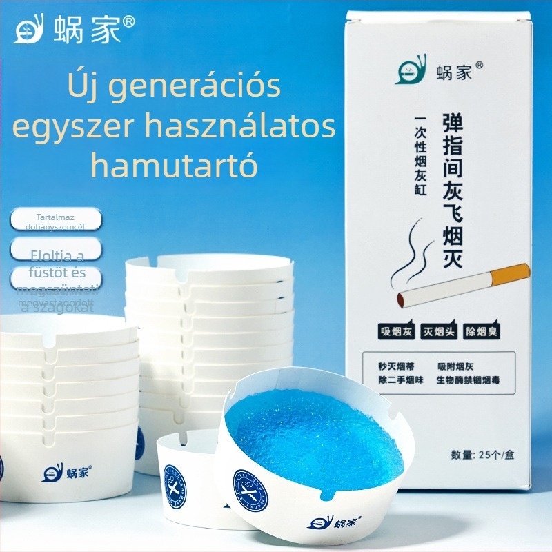 Egyszer használatos papír hamutál – Wojia prémium modell; anyag: papír; alkalmas otthonra, irodába, szállodákba és kávézókba; testreszabás elérhető