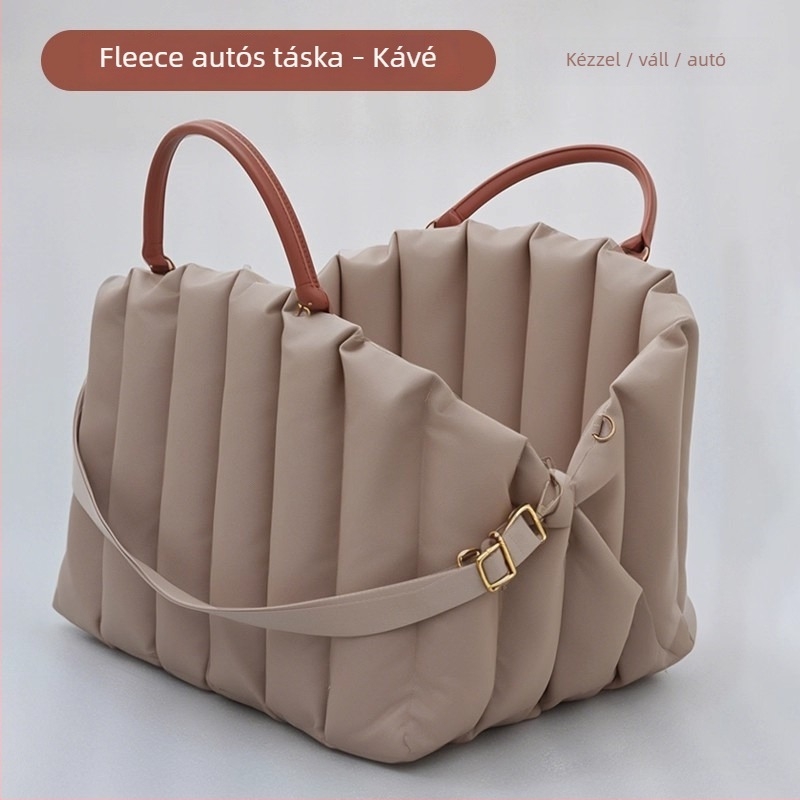 Autóba járó kisállat szállító táska kutyáknak és macskáknak, hordozható kézi biztonsági ülés, kisállat ágy és utazó párna, nagy kapacitású táska (Márka: Aoting; Anyag: Szövet; Kategória: Kisállat táska)