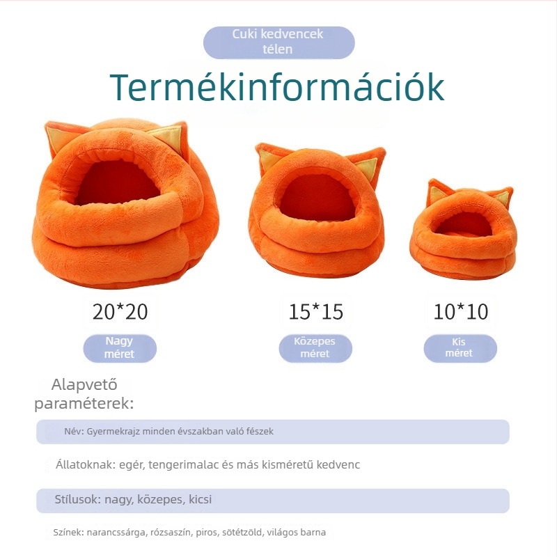 Plüss négy évszakos odú kisállatoknak
