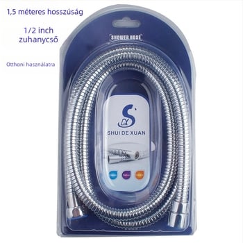 Zuhanycső, hp-4 modell, rozsdamentes acél, névleges nyomás 0-100, működési hőmérséklet 1-100°C, telepítés: csavaranya meghúzása.