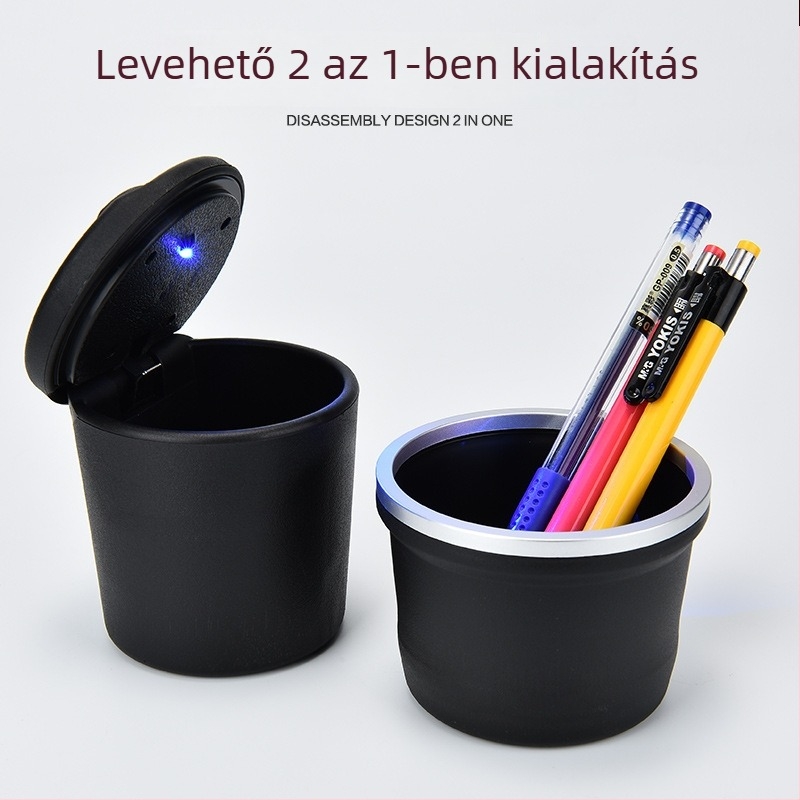 Autóhamutál fedéllel és LED éjszakai fénnyel, függő kivitel, kreatív, személyre szabott dizájn
