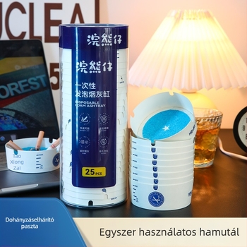 Kreatív egyszer használatos hamutál, hamu szóródásának megakadályozása, tűzoltó homokkal és habos felülettel, irodai, otthoni, szállodai és kereskedelmi használatra.