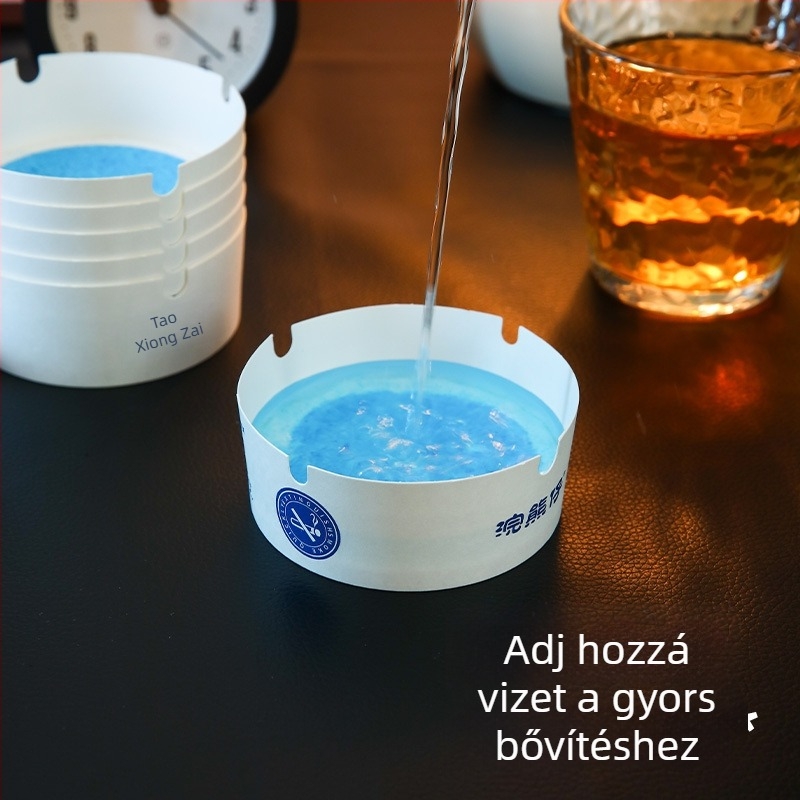 Kreatív egyszer használatos hamutál, hamu szóródásának megakadályozása, tűzoltó homokkal és habos felülettel, irodai, otthoni, szállodai és kereskedelmi használatra.