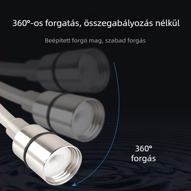 Zuhanyfej bidet spricgép és vízbevezető tömlővel | PU anyag, Névleges nyomás 0,8 MPa, Működési hőmérséklet 100°C, csavarozható csatlakozás, Modell 4-pontos
