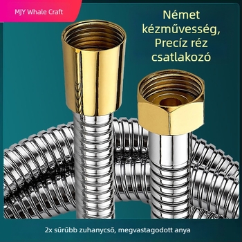 Nyomásos zuhanyfej készlet tömlővel, részben réz anyag, CUPC tanúsítvány, Whale craftsman márka, Modell 1, Új kínai stílus