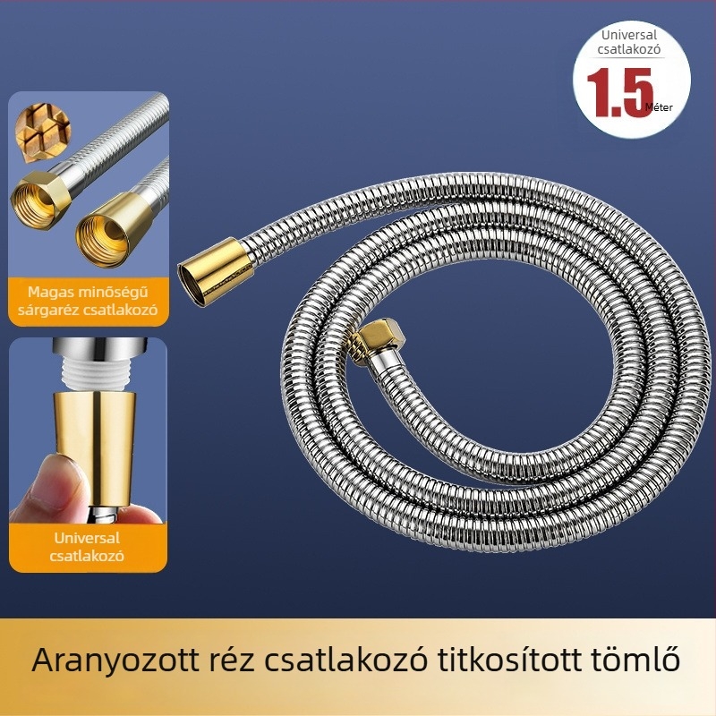 Nyomásos zuhanyfej készlet tömlővel, részben réz anyag, CUPC tanúsítvány, Whale craftsman márka, Modell 1, Új kínai stílus