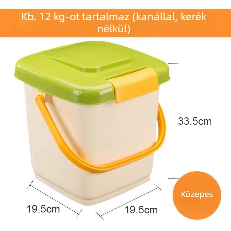 Zárható eledeles tároló háziállatok számára, nagy kapacitású, műanyag, nedvesség- és rovarálló kutyák és macskák számára