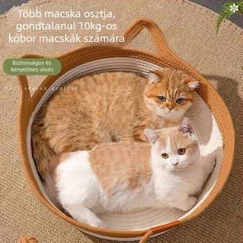 Macskafészek textilekből — fonott konstrukció, Senwei márka, háziállat-fészek