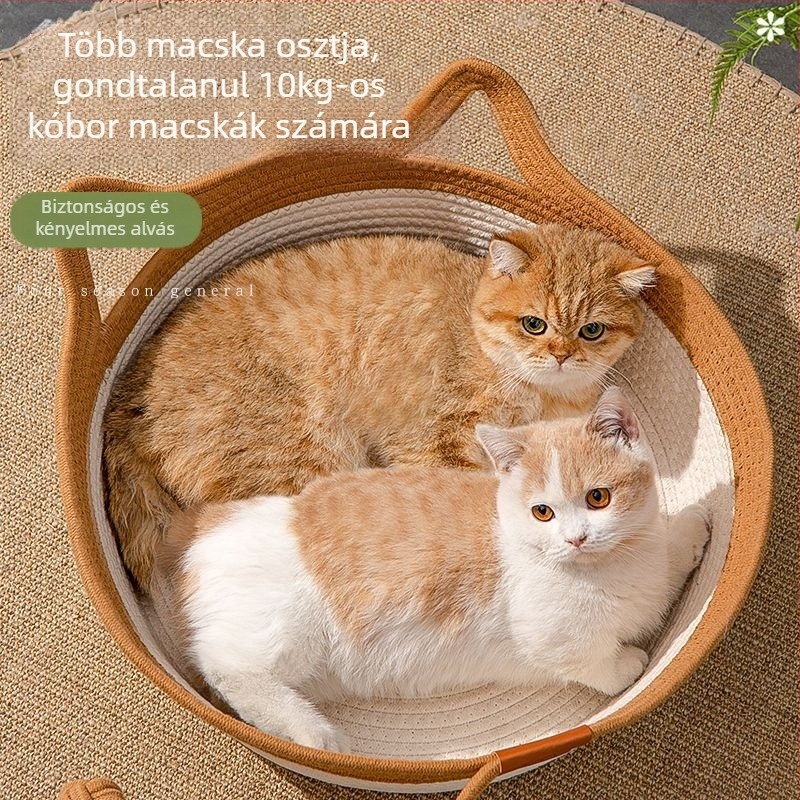 Macskafészek textilekből — fonott konstrukció, Senwei márka, háziállat-fészek