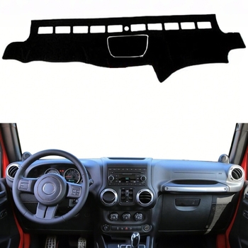 Jeep Wrangler JK (2007–2017) műszerfalvédő matrac, poliészter, flanel bevonattal és fényvédő alátéttel